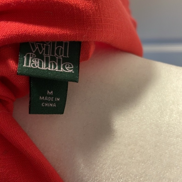 wild fable cute cropped flowy button down short sleeve - Picture 6 of 6